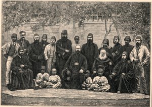 मोनसिग्नोर डैनियल कॉम्बोनी (1831-1881) और मिशनरी 26 जनवरी को काहिरा से खार्तूम के लिए उसके साथ चले द्वारा अनाम अनाम