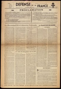 15/01/1944 के गुप्त समाचार पत्र "" डेफेंस डी फ्रांस "" में से एक द्वारा अनाम अनाम