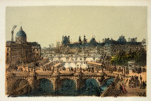 पेरिस 1874: पोंट नेफ, निजी संग्रह द्वारा अनाम अनाम