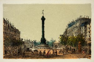 1874 में पेरिस: जुलाई का स्तंभ, निजी संग्रह द्वारा अनाम अनाम