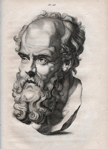 Physiognomy - Physiognomony - यूनानी दार्शनिक सुकरात (ca. 469 BC-399 BC) (बस्ट ऑफ़ सॉक्रेटीस (ca 469 BC-399 BC), एथेनियन दार्शनिक) जोहान गैस्पर द्वारा "द आर्ट ऑफ़ नोइंग मेन थ्रू फिजियोलॉजी" में 1808 का उत्कीर्णन (गैस्पर्ड) लैवेटर (1841-1801) - द्वारा अनाम अनाम