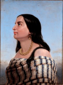 अनीता गैरीबाल्डी का पोर्ट्रेट (1821-1849), ग्यूसेप गैरीबाल्डी की पत्नी गुमनाम पेंटिंग। निजी संग्रह द्वारा अनाम अनाम