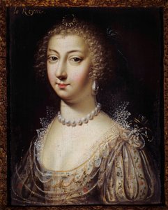 ऐनी ऑस्ट्रिया का पोर्ट्रेट (1601-1666), फ्रांस की रानी बेनामी पेंटिंग। 17वीं सदी का निजी संग्रह द्वारा अनाम अनाम