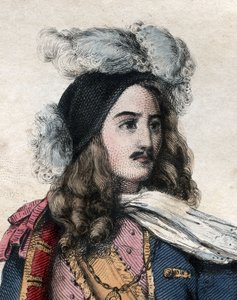 ऐनी हिलारियन डी कॉस्टेंटिन (कोटेंटिन), काउंट ऑफ़ टूरविले (1642-1701) (एडमिरल टूरविले), फ्रांसीसी नौसेना कमांडर का पोर्ट्रेट। एडमंड मेनेचेटे द्वारा "" ले प्लुटार्क फ़्रैंक "" से चित्रण द्वारा अनाम अनाम