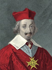 आर्मंड जीन डू प्लेसिस का पोर्ट्रेट, कार्डिनल डी रिशेल्यू (1585-1642) प्लेट और फ्रांसीसी राजनीतिज्ञ द्वारा अनाम अनाम