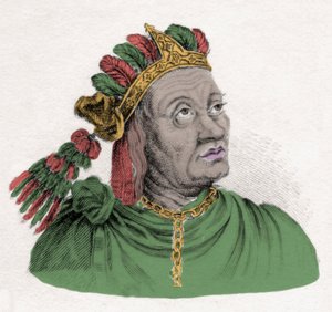 इंका साम्राज्य के अंतिम सम्राट अताहुल्पा (1502-1533) का पोर्ट्रेट। 19वीं सदी की नक्काशी। मिलानी द्वारा अनाम अनाम
