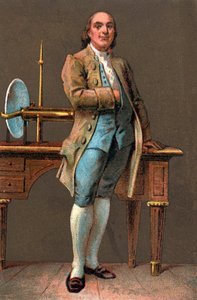 बेंजामिन फ्रेंकलिन (1706-1790) का पोर्ट्रेट अमेरिकी प्रिंटर, प्रकाशक, वैज्ञानिक, आविष्कारक, राजनेता और राजनयिक। क्रोमोलिथोग्राफी निजी संग्रह द्वारा अनाम अनाम