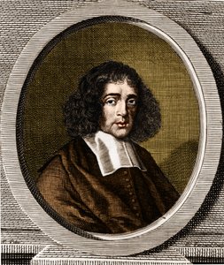 बारूक स्पिनोज़ा (1632-1677) का पोर्ट्रेट, डच दार्शनिक, जिसे बेंटो डी एस्पिनोसा या बेनेडिक्टस डी स्पिनोज़ा या बेनोइट डी स्पिनोज़ा के नाम से भी जाना जाता है। द्वारा अनाम अनाम