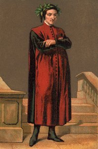 दांते अलीघिएरी (1265-1321) इतालवी कवि का पोर्ट्रेट। द्वारा अनाम अनाम