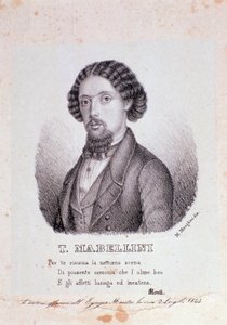 इतालवी संगीतकार तेओडुलो माबेलिनी (1817-1897) उत्कीर्णन का पोर्ट्रेट। १८४३. मिलानी निजी संग्रह द्वारा अनाम अनाम