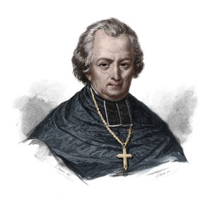 जीन लेफेब्रे डी चेवेरस (1768-1836) का पोर्ट्रेट फ्रांसीसी कार्डिनल, "पोर्ट्रेट्स एंड हिस्ट्री ऑफ यूजफुल मेन: सभी देशों के पुरुष और महिलाएं और सभी परिस्थितियों में, जिन्होंने पुरुषों की मान्यता के अधिकार हासिल किए" में बॉरदॉ का आर्केवेक प्रकाशित औ द्वारा अनाम अनाम