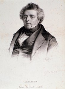 लुइगी लाब्लाचे का पोर्ट्रेट (1794-1858) इतालवी और फ्रेंच ओपेरा गायक एनग्रेविंग। 19 वी सदी। मिलानी निजी संग्रह द्वारा अनाम अनाम