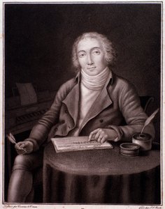 निकोलस मैरी डलायराक का पोर्ट्रेट (1753-1809) अंग्रेजी संगीतकार एनग्रेविंग। 19 वी सदी। निजि संग्रह द्वारा अनाम अनाम