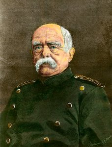 ओटो वॉन बिस्मार्क का पोर्ट्रेट (1815-1898) प्रशिया के चांसलर। 19वीं सदी के निजी संग्रह की नक्काशी द्वारा अनाम अनाम