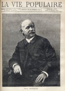पॉल मेरिस का पोर्ट्रेट (1818-1905), फ्रांसीसी लेखक। "ला वी पॉपुलर" में उत्कीर्णन द्वारा अनाम अनाम