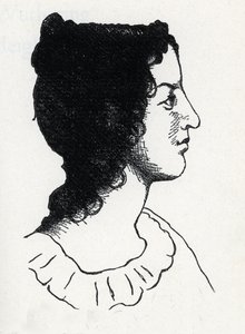 ब्रिटिश लेखक एमिली ब्रोंटे (1818-1848) का पोर्ट्रेट (वुथरिंग हाइट्स से उत्कीर्णन) द्वारा अनाम अनाम