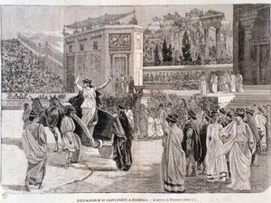 1898 में बेज़ियर्स के क्षेत्र में केमिली सेंट-सेन्स के नाटक देजानिरा से दीयानिरा का आगमन द्वारा अनाम अनाम
