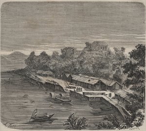 19वीं सदी में केयेन (फ्रेंच गुयाना) में प्रायश्चित सेंट-लॉरेंट। पियरे ज़ैकोन (1817-1895) (कोलोनिया पेनेल - दंड कॉलोनी) द्वारा "उनके निर्माण से लेकर आज तक जेलों का इतिहास" (1877) में उत्कीर्णन द्वारा अनाम अनाम