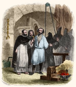 16वीं सदी में रस्सी का सवाल। विक्टर डी फेरियल, सुबेरविक, मैनुअल गैलो डी कुएन्डियस द्वारा "" इंक्विजिशन के रहस्य और स्पेन के अन्य गुप्त समाज" में चित्रण। P. Boizard . द्वारा प्रकाशित द्वारा अनाम अनाम