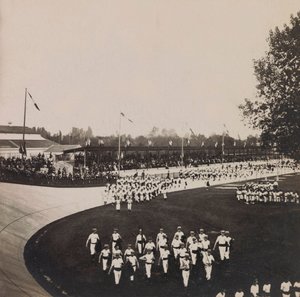 1900 का सार्वभौम प्रदर्शनी - पेरिस में प्रदर्शनी यूनिवर्सल डे 1900: प्रदर्शनी डी विन्सेनेस, जिम्नास्टिक प्रतियोगिता - निजी संग्रह द्वारा अनाम अनाम
