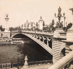 1900 का यूनिवर्सल एक्सपोज़िशन - पेरिस में एक्सपोज़िशन यूनिवर्सेल डी 1900: ब्रिज एलेक्ज़ेंडर III - निजी संग्रह द्वारा अनाम अनाम