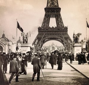 1900 का सार्वभौम प्रदर्शनी - पेरिस में प्रदर्शनी यूनिवर्सल डी 1900: चैंप्स डी मार्स में लिया गया दृश्य - निजी संग्रह द्वारा अनाम अनाम