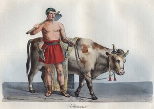 पीड़ित - पीड़ित (बलिदान के लिए नियत जानवरों का व्यापारी) (वह जिसने बलिदान को पकड़ लिया, और पीड़ितों को मारा) "" ब्रह्मांड के सभी लोगों के उपयोग और रीति-रिवाजों से उत्कीर्ण। वह सरकार का इतिहास है, कानूनों का, मिलिशिया का, d द्वारा अनाम अनाम