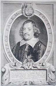 डॉ एंटोनी डी ब्रून (1599-1654), 'पोर्ट्रेट्स डेस होम्स इलस्ट्रेस' से, पॉलस पोंटियस (1603-58) द्वारा उकेरा गया, 1706 (उत्कीर्णन) प्रकाशित हुआ।