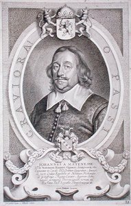 जेन वैन मैथेनेस (1596-1653) 'पोर्ट्रेट्स डेस होम्स इलस्ट्रेस' से, कॉर्नेलिस गाले द्वारा उकेरा गया, 1706 में प्रकाशित (उत्कीर्णन) द्वारा एंसलमस वैन (बाद में) हुल्ले