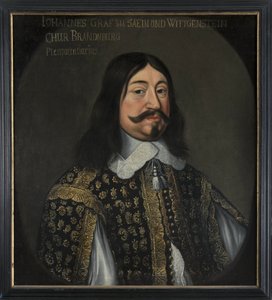 जीन VIII कॉम्टे डे सेन विट्गेन्स्टाइन होहेनस्टीन - जॉन VIII (1601-1657) का पोर्ट्रेट, काउंट ऑफ सायन-विट्गेन्स्टाइन-होहेनस्टीन, हल्ले, एंसलम वैन द्वारा, (1601 के बाद 1674)। तेल के रंगों से केन्वस पर बना चित्र। आयाम: 73x64 सेमी। स्टॉकहोम राष्ट्रीय संग्रहालय