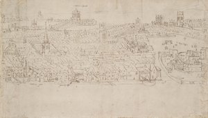 साउथवार्क से देखा गया लंदन का पैनोरमा: बिलिंग्सगेट से टावर वार्फ तक, 1554