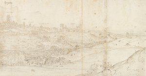 पूर्व से सेगोविआ का विहंगम दृश्य, c1560-1570 द्वारा एंथोनीस वैन डेन Wyngaerde