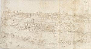 पूर्व से सेगोविआ का विहंगम दृश्य, c1560-1570 द्वारा एंथोनीस वैन डेन Wyngaerde