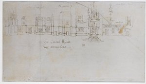 फाउंटेन कोर्ट, हैम्पटन कोर्ट पैलेस, c.1544 (कागज पर पेन und इंक और पेंसिल) द्वारा एंथोनीस वैन डेन Wyngaerde