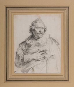 कैरोलस डी मल्लेरी, c.1632-35 (सफेद कागज पर काला चाक) द्वारा एंथोनी वैन डाइक