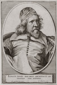 विन्सलॉस होलर (1607-77) 1655 द्वारा उत्कीर्ण इनिगो जोन्स (1573-1652) का चित्र द्वारा एंथोनी वैन डाइक
