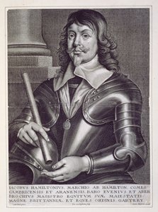जेम्स हैमिल्टन (1606-49) का पोर्ट्रेट हैमिल्टन का पहला ड्यूक, जोअन्स मेसेन्स (1612-70) द्वारा उकेरा गया द्वारा एंथोनी वैन डाइक