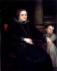 एंटोनी वैन डाइक (1599-1641) द्वारा लेडी ऑफ चाइल्ड पेंटिंग का पोर्ट्रेट 1626 डिम.160x140 सेमी जीन, पलाज्जो स्पिनोला की राष्ट्रीय गैलरी द्वारा एंथोनी वैन डाइक