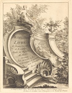 फॉर्म्स कार्टेल्स और रोसेल्स शीर्षक पृष्ठ की तीसरी पुस्तक, 1736।