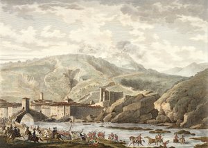 जीन डुप्लेसि-बर्टाक्स (1747-1819) (एक्वाटिंट) द्वारा उत्कीर्ण मिलेसिमो की लड़ाई, 25 जर्मन, वर्ष 4 (अप्रैल 1796) द्वारा एंटोनी चार्ल्स होरेस वर्नेट