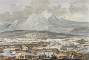 रिवोली की लड़ाई, 25 और 26 निवाज़, वर्ष 5 (जनवरी 1797) जीन डुप्लेसि-बर्टाक्स (1747-1819) (एक्वाटिंट) द्वारा उत्कीर्ण