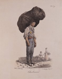 फ्रैंकोइस सेराफिन डेलपेच (1778-1825) द्वारा उकेरी गई &39;द क्रीज ऑफ पेरिस&39; श्रृंखला के नंबर 11 से कोलियर द्वारा एंटोनी चार्ल्स होरेस वर्नेट