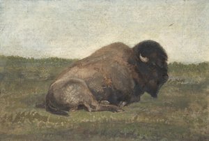 बायसन लेट डाउन, 1810-75। द्वारा एंटोनी लुइस बेरी