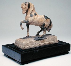 तुर्की घोड़ा, c.1876 (इबोनाइज्ड लकड़ी में मोम के साथ प्लास्टर) (226321 भी देखें) द्वारा एंटोनी लुइस बेरी