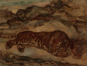 टाइगर इन रिपोज, सीए। 1850-1865। द्वारा एंटोनी लुइस बेरी