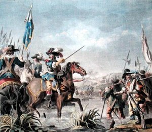 स्टैफ़र्डा की विजय (1690), जीन बैप्टिस्ट मोरेट द्वारा उकेरी गई (fl.1790-1820) द्वारा एंटोनी लुई फ्रेंकोइस (बाद में) सार्जेंट-मार्सौ