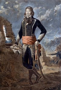 एंटोनी लुई फ्रेंकोइस सार्जेंट (1751-1847) की एक पेंटिंग पर आधारित जनरल मार्सेउ (1769-1796) (फ्रेंकोइस सेवरिन मार्सेउ डेसग्रेवियर्स) का पोर्ट्रेट, जिसे सार्जेंट मार्सेउ के नाम से जाना जाता है। 18 वीं शताब्दी की नक्काशी। पेरिस, मुसी डे ल'आर्मी - जनरल एम 