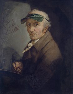 सेल्फ-पोर्ट्रेट विथ आई-शेड, 1813 द्वारा एंटोन ग्रेफ