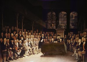 विलियम पिट ने 1793 के फ्रांसीसी घोषणा पत्र पर हाउस ऑफ कॉमन्स को संबोधित करते हुए
