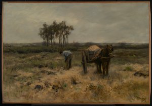 खुदाई रेत, या रेत गाड़ी, c.1875 द्वारा एंटोन मौवे